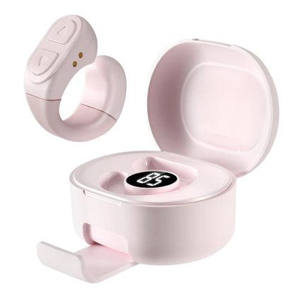 Tiktok Scrolling Ring with Phone Stand, Remote Control for Tiktok, Bluetooth Page Turner for Ipad/Kindle App/Iphone/Android, Finger Scroller, Black