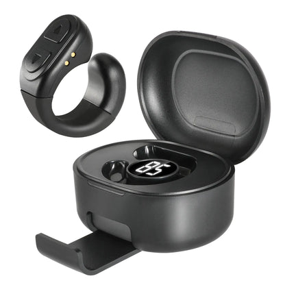 Tiktok Scrolling Ring with Phone Stand, Remote Control for Tiktok, Bluetooth Page Turner for Ipad/Kindle App/Iphone/Android, Finger Scroller, Black