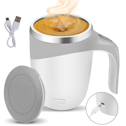 Automatic Magnetic Stirring Coffee Mug, Rotating Home Office Travel Mixing Cup，Funny Electric Stainless Steel Self Mixing Coffee Tumbler, Suitable for Coffee, Milk, Cocoa and Other Beverages
